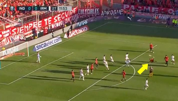 Santiago Montiel scores stunning bicycle kick goal for Independiente against Independiente Rivadavia in 2025, a top contender for the FIFA Puskás Award